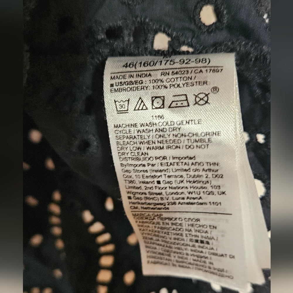 Gap Peplum Eyelet Top Blouse Sleeveless Size M - Picture 7 of 8